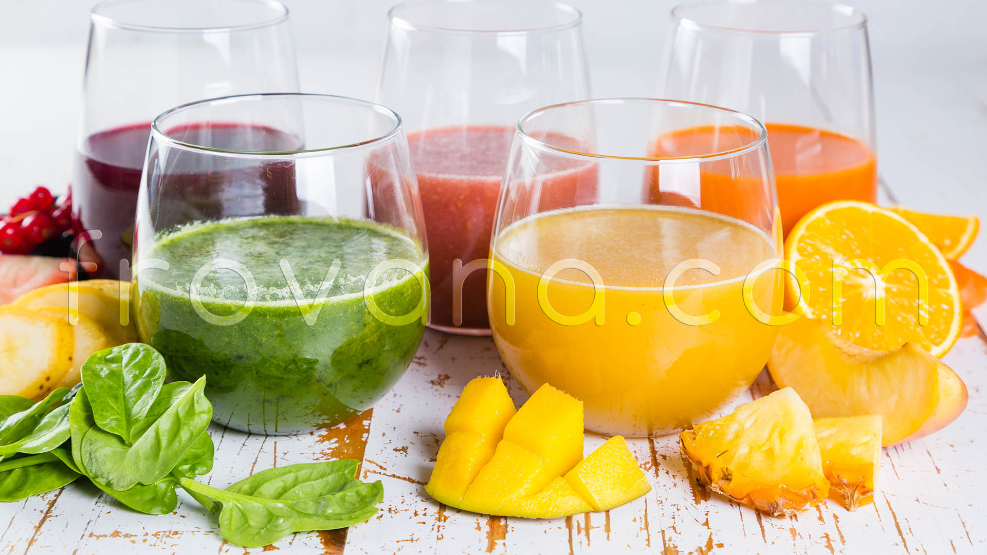 Healthy fruit smoothie, vegetable green smoothie, and smoothie bowls.